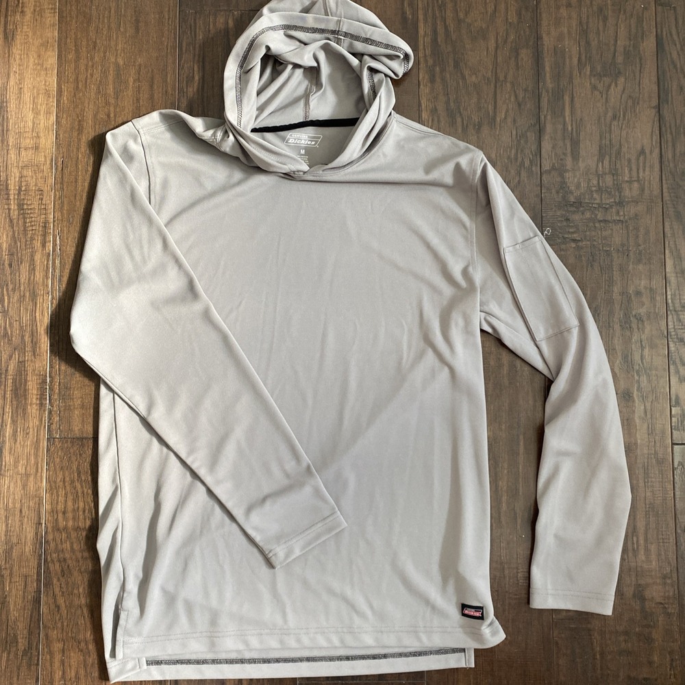 Genuine Dickies TempControl Men's Hoodie Size M Gray 100% Polyester EUC Work